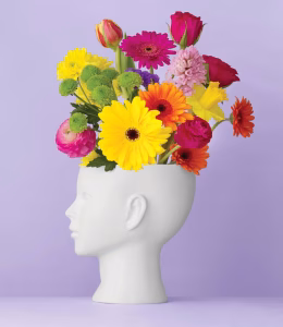 Head-shaped flower vase